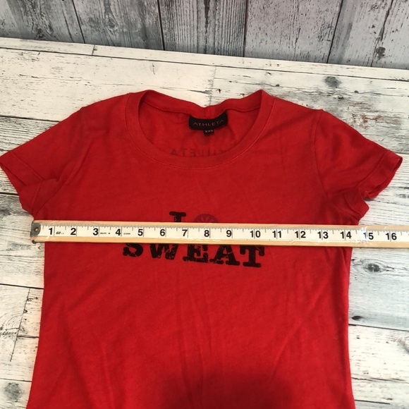 Athleta I ❤️ Sweat Red Short Sleeve Tee XXS - Picture 6 of 9